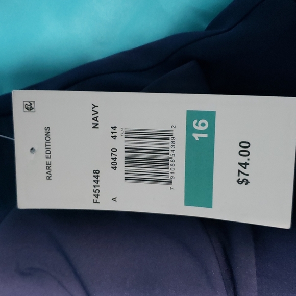 Rare Edition navy blue romper, girls size 16, brand new - Picture 2 of 4